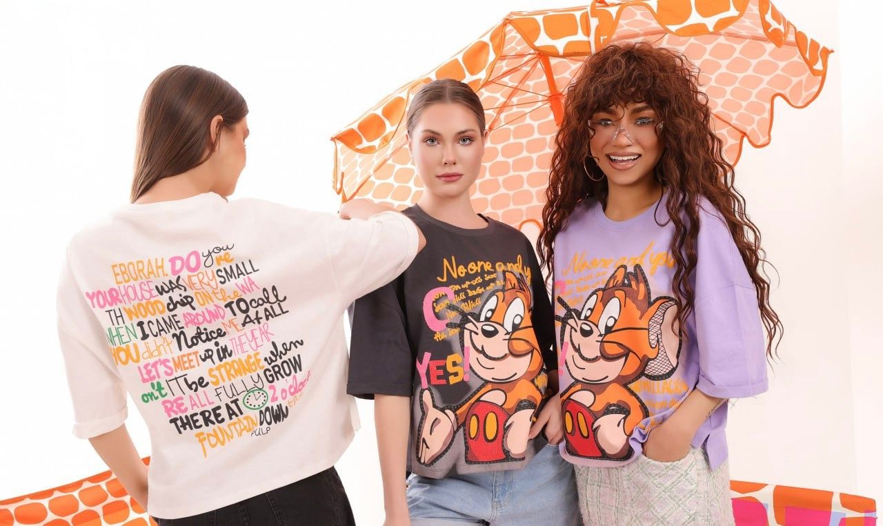 تيشيرت قطني بألوان مرحة للأطفال