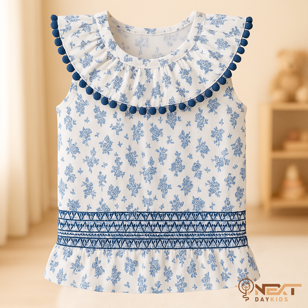 بلوزه بطبعات زهور للفتيات