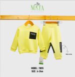 ⁦طقم شتوي أولادي قطعتين — سويت شيرت وبنطلون مطبوع (مطاطي)⁩ - الصورة ⁦2⁩