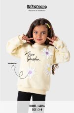 سويتشيرت شتوي بناتي دافئ وأنيق