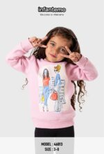 سويت شيرت بناتي عصري بستايل كاجوال