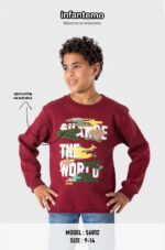 بلوفر ولادي محير شتوي مطرز