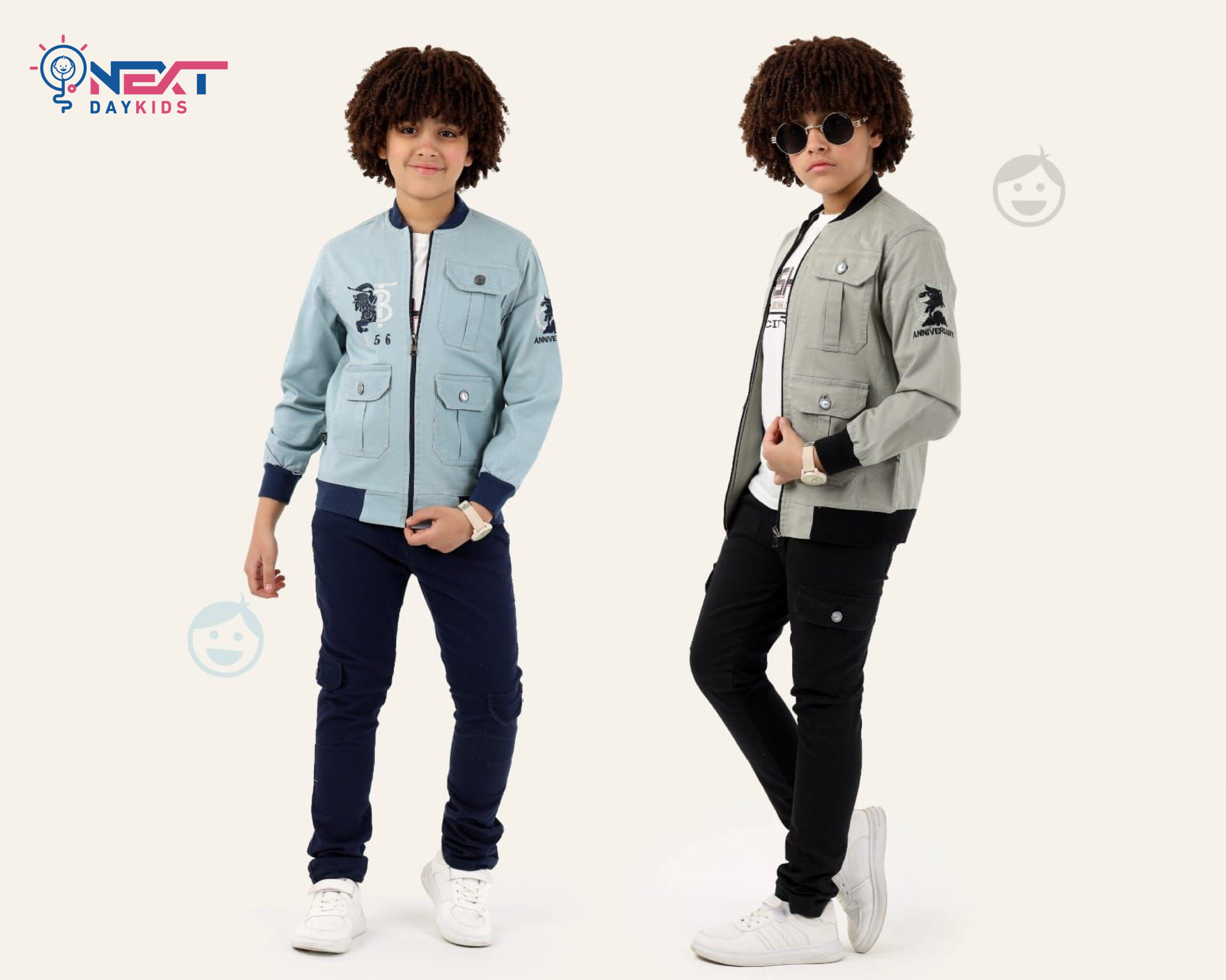 جاكيت ولادي "كاجوال مودرن" - بتصميم جيوب متعددة